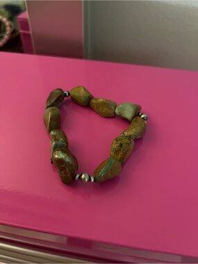 Number 8 Turquoise Natural Stone Stretch Bracelet